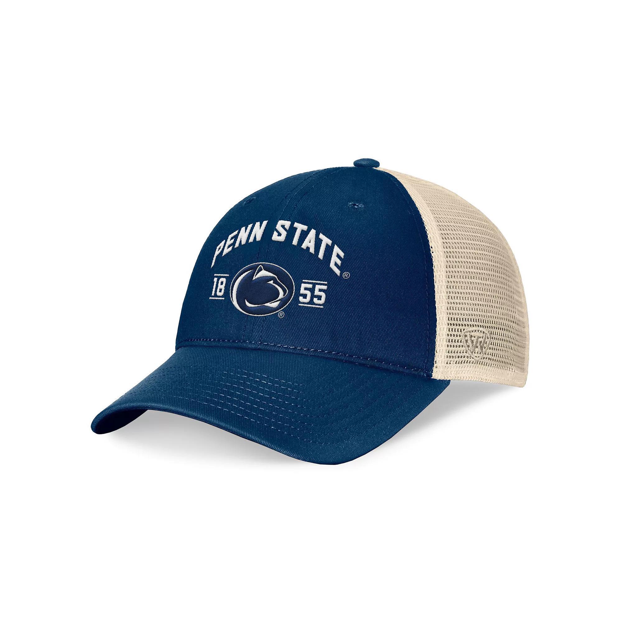 Men's Top of the World Navy Penn State Nittany Lions Heritage Waylon Trucker Adjustable Hat, Blue Product Image