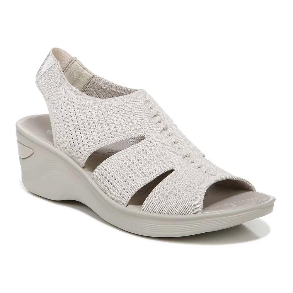 LifeStride Double Up Womens Slingback Wedge Sandals Brown Product Image
