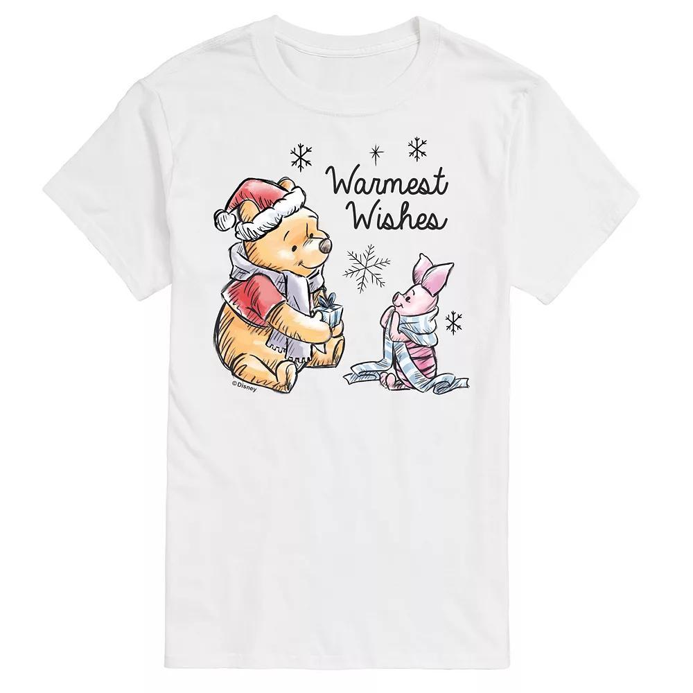 Disney's Winnie The Pooh Men's Warmest Wishes Graphic Tee, Size: XXL, White Product Image
