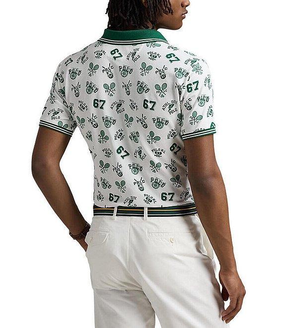 Polo Ralph Lauren Classic Fit Printed Mesh Short Sleeve Polo Shirt Product Image