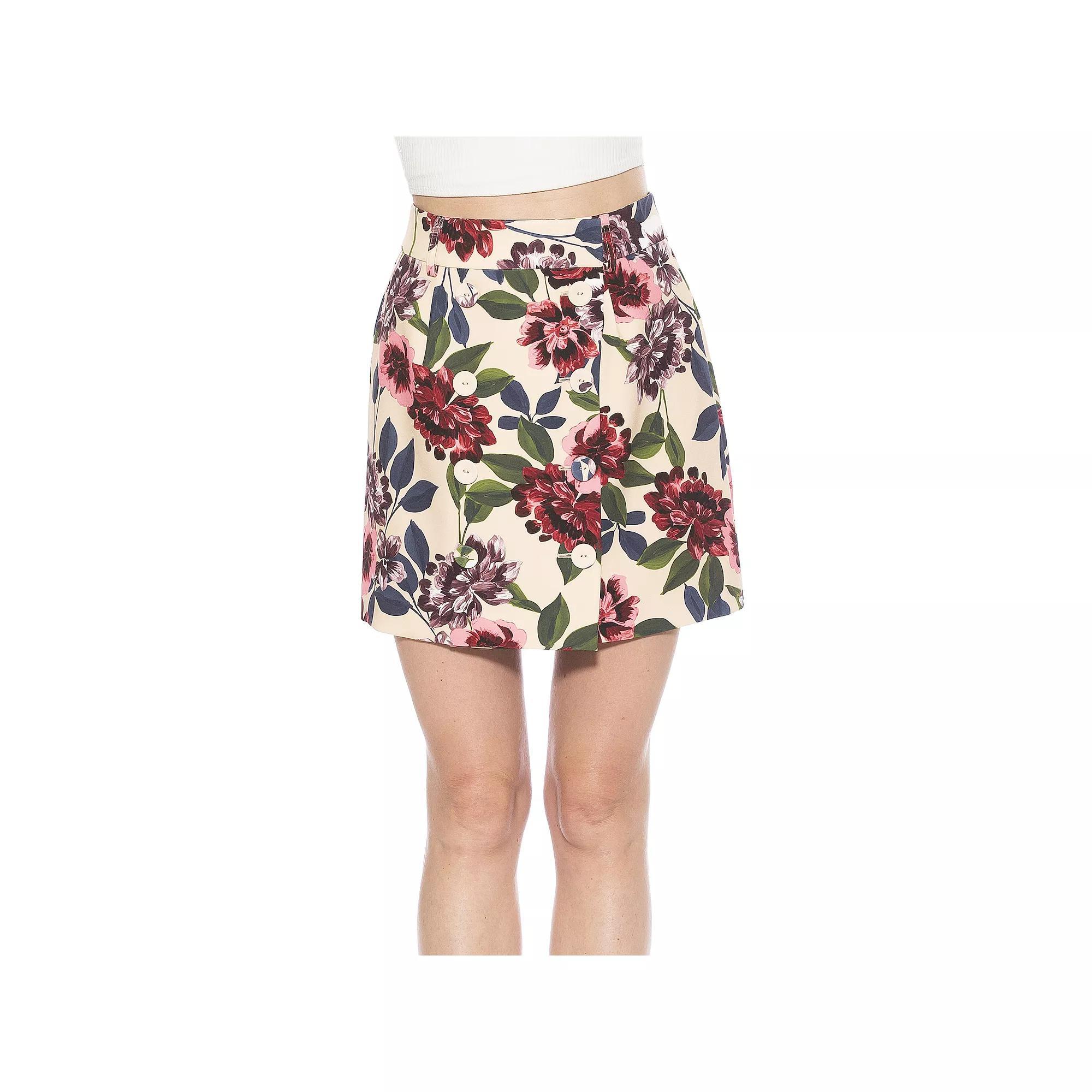 Women's ALEXIA ADMOR Cyrus Skirt, Size: 12, Pink Floral Product Image