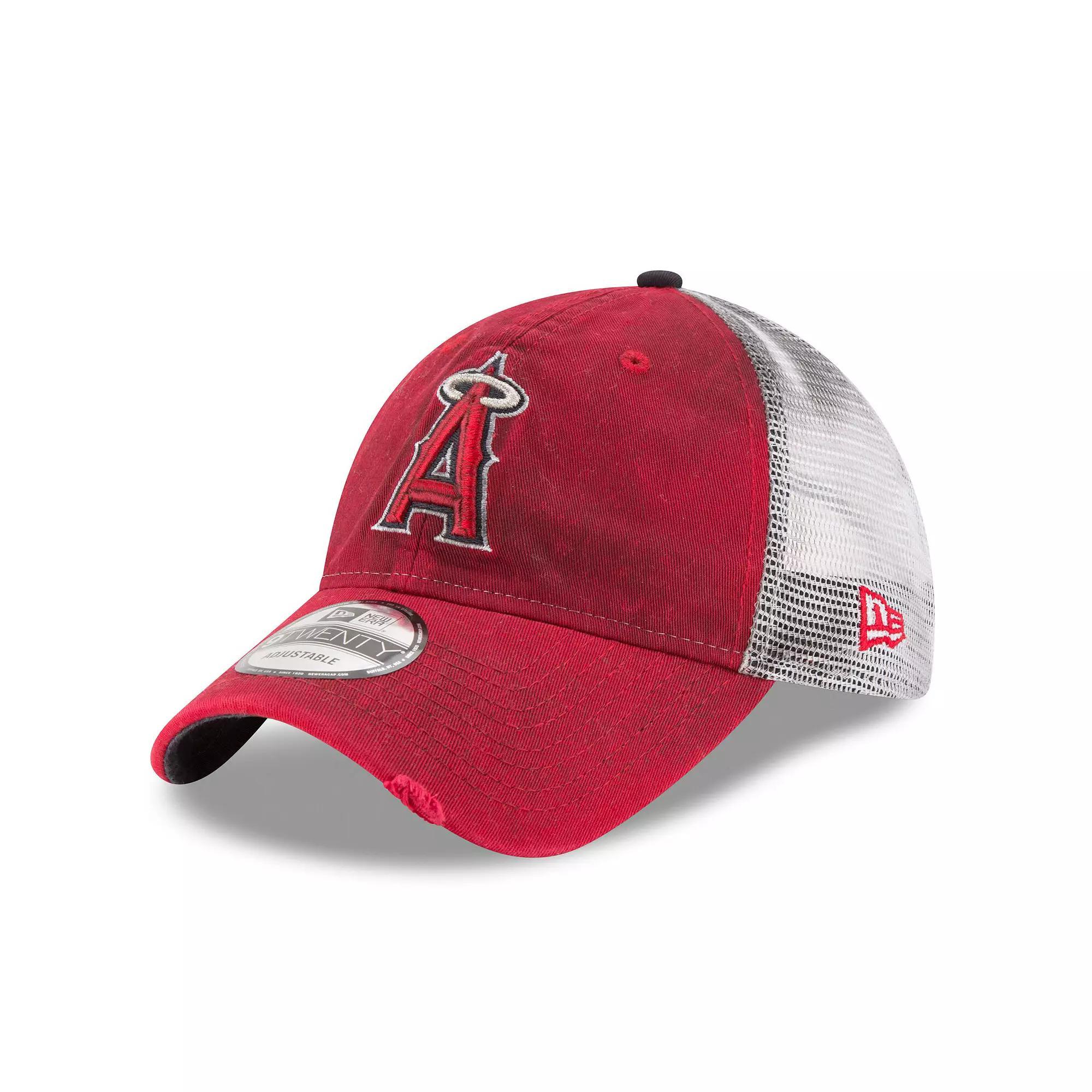 Men's New Era Red Los Angeles Angels Team Rustic 9TWENTY Adjustable Hat Product Image