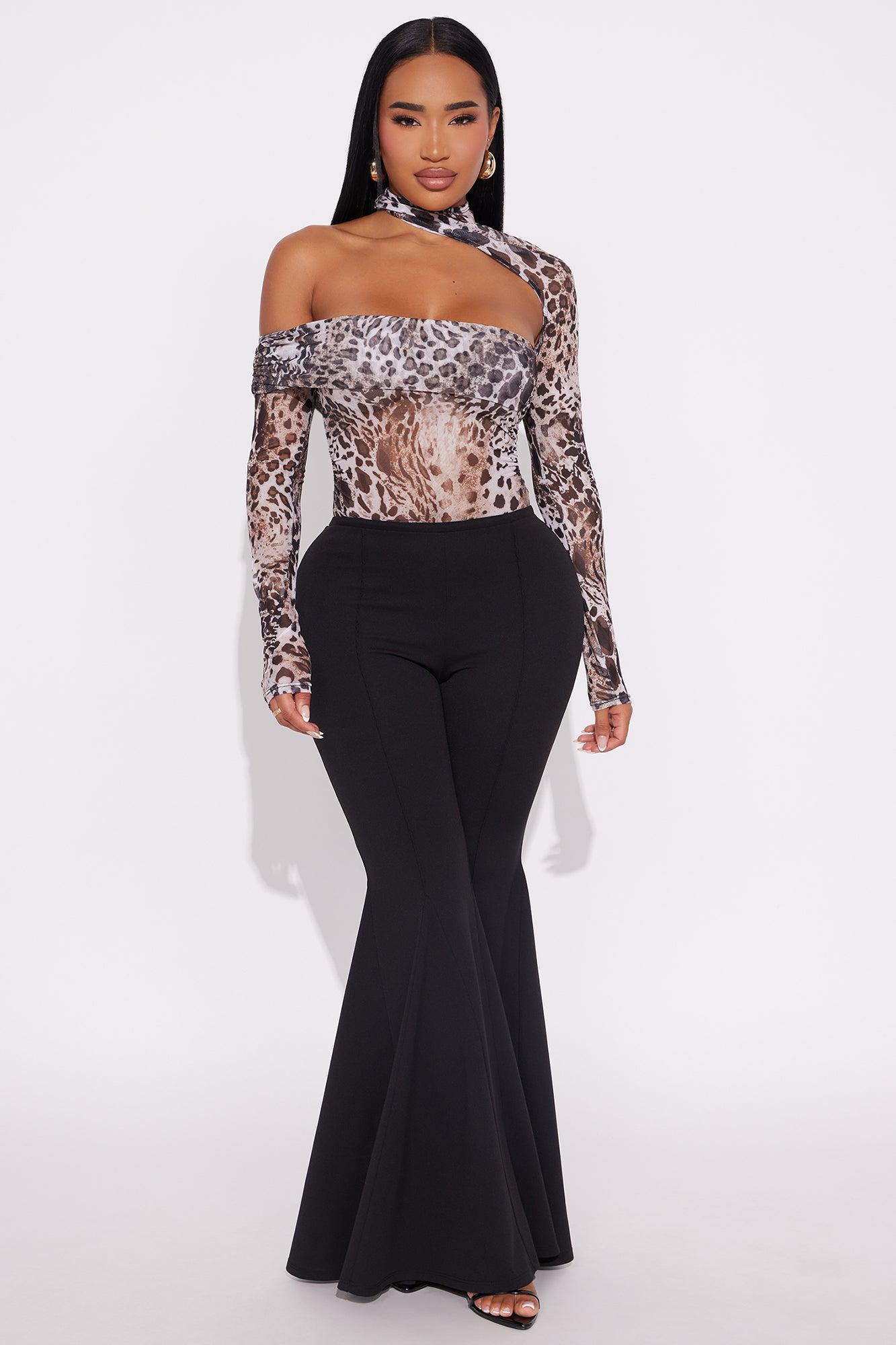 Out All Night Leopard Mesh Bodysuit - Leopard Product Image