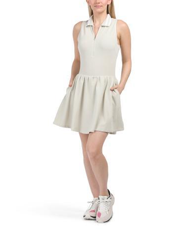 Clubhouse Collared Half Zip Mini Dress For Women Product Image