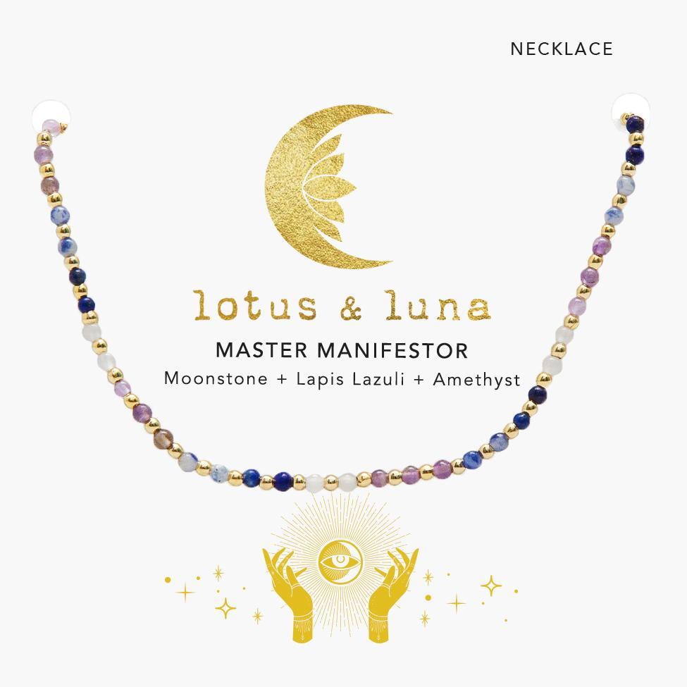 Master Manifestor 2mm Beaded Healing Necklace (Gold) Product Image