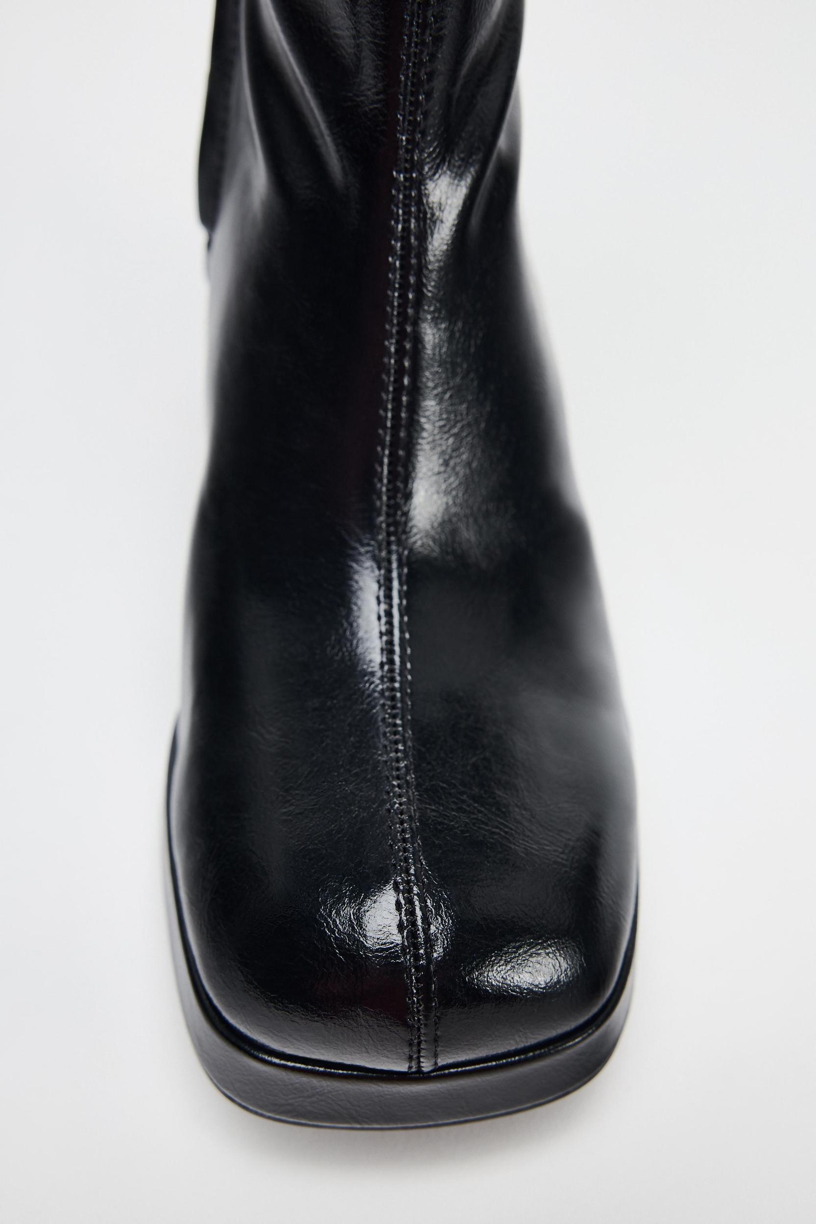 PLATFORM HEELED ANKLE BOOTS Product Image
