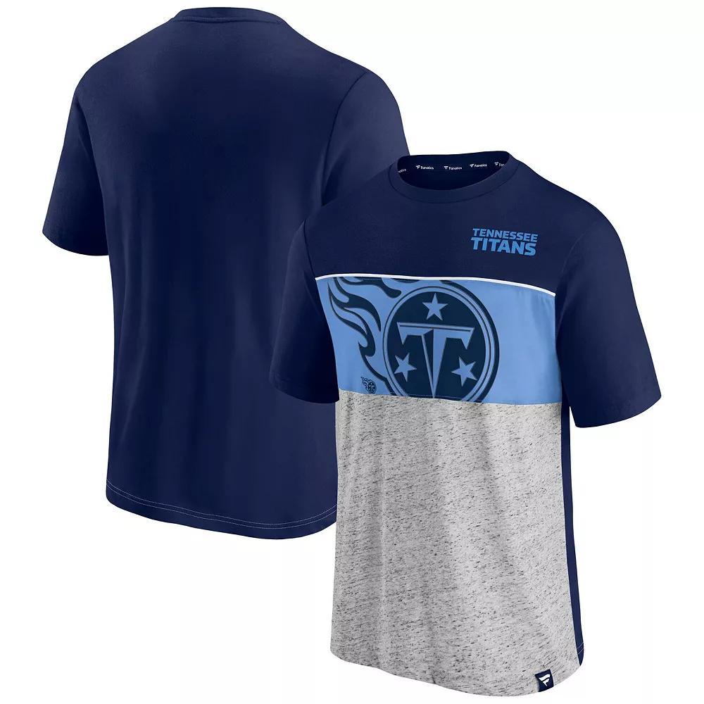 Men's Fanatics Navy Tennessee Titans Colorblock T-Shirt, Size: XL, Blue Product Image
