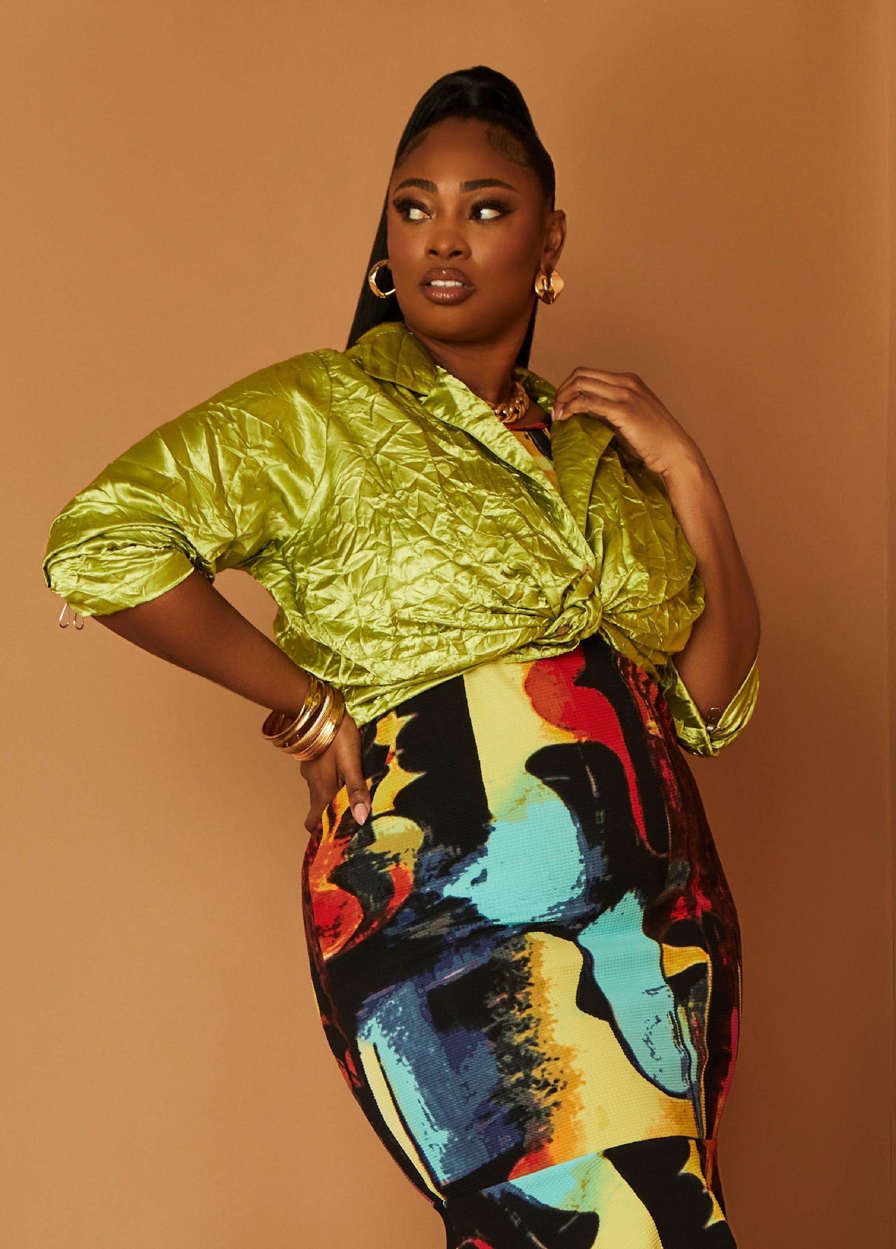 Crinkled Satin Shirt Product Image