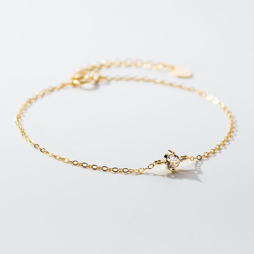 925 Sterling Silver Rhinestone Bracelet Product Image