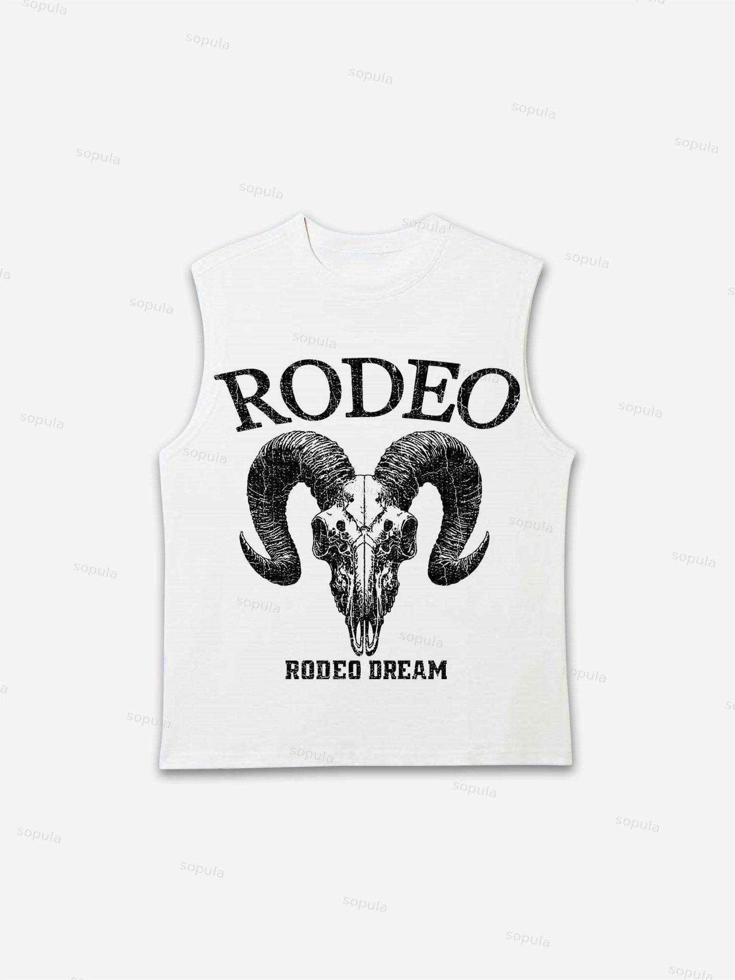 Rodeo Bull Head Print Tank Top Product Image