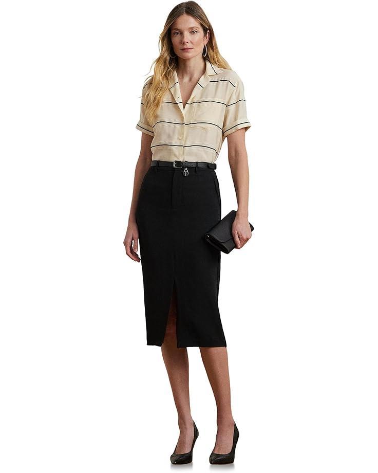Cotton Blend Short Sleeve Camp Shirt Product Image