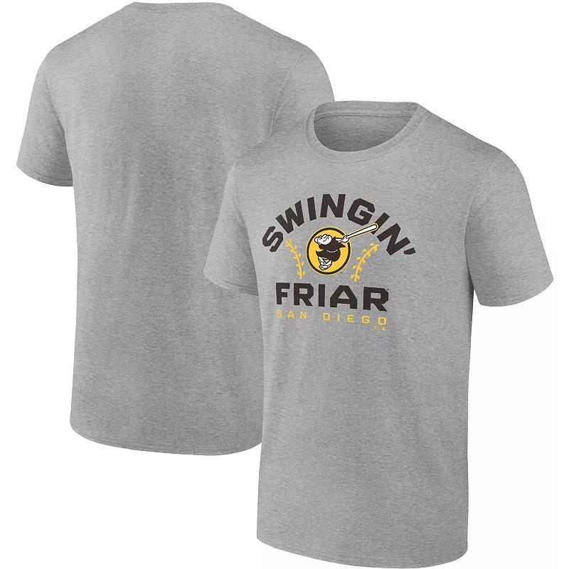 Men's Fanatics Branded Heathered Gray San Diego Padres Iconic Go for Two T-Shirt, Size: Medium, Grey Product Image