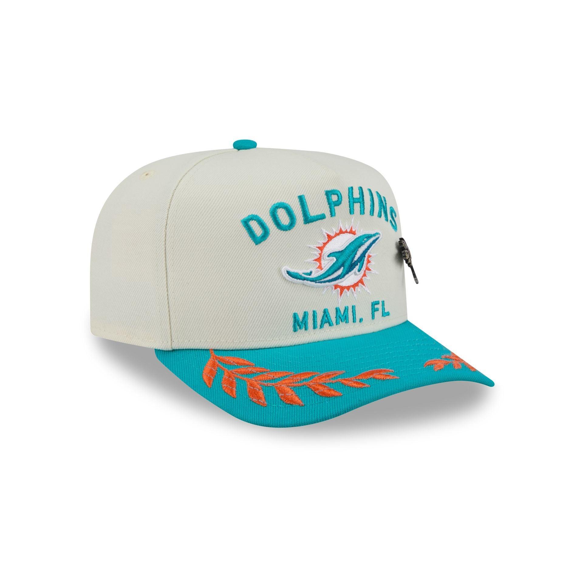 Miami Dolphins 2025 Draft Chrome White 59FIFTY A-Frame Fitted Hat Male Product Image