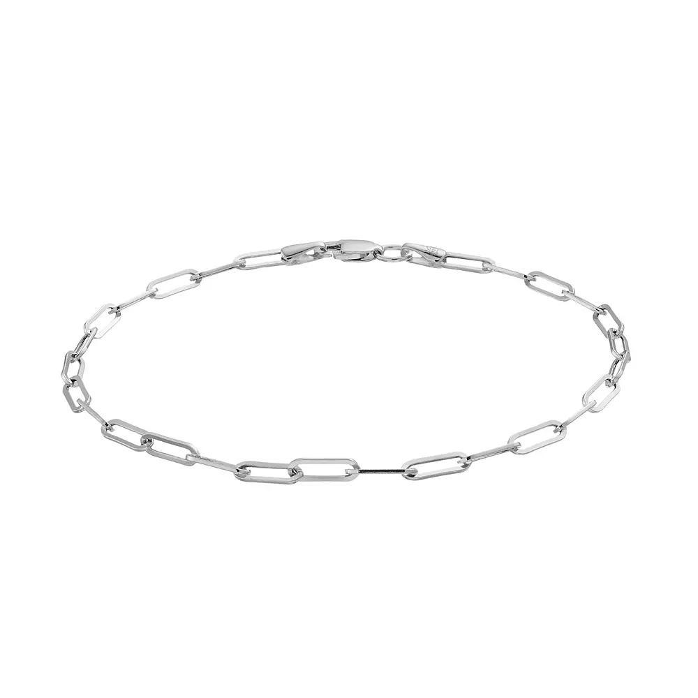 Au Naturale 14k White Gold Paper Clip Chain Bracelet, Women's, Size: 7", 14k Whgold Product Image