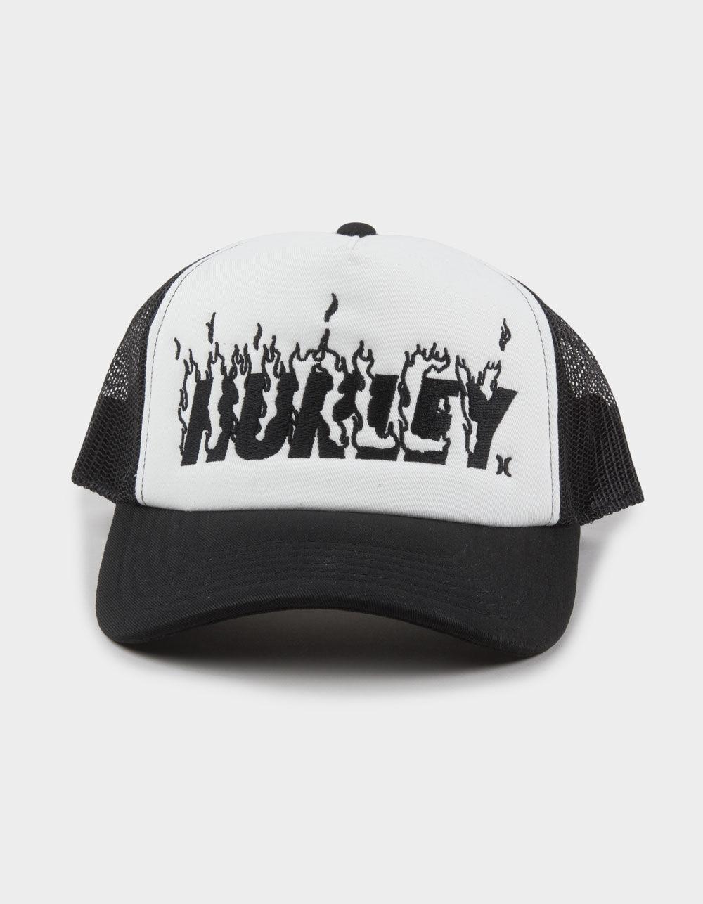 HURLEY x Travis Barker Flame Trucker Hat - BLK/WHT Product Image