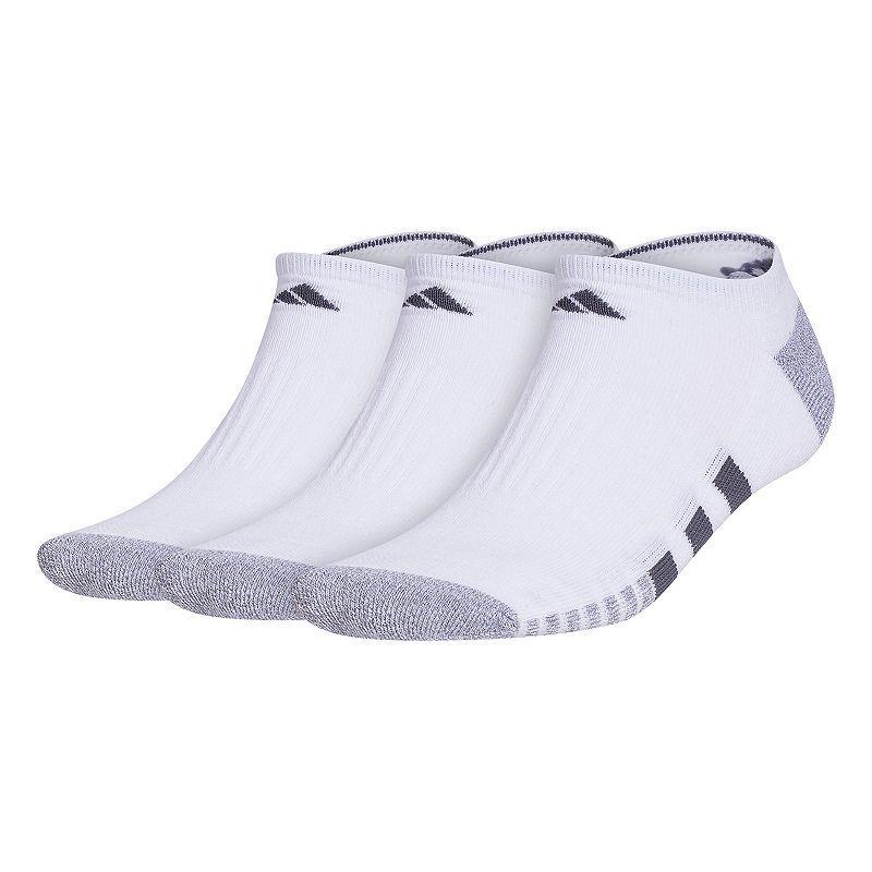 Men's adidas Cushioned 3.0 3-Pack No Show Socks, Size: 6-12, White Product Image