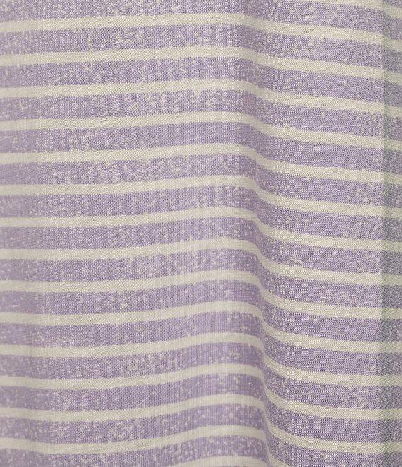 Westbound Lilac Speckled Stripe Short Sleeve Crew Neck Top Product Image