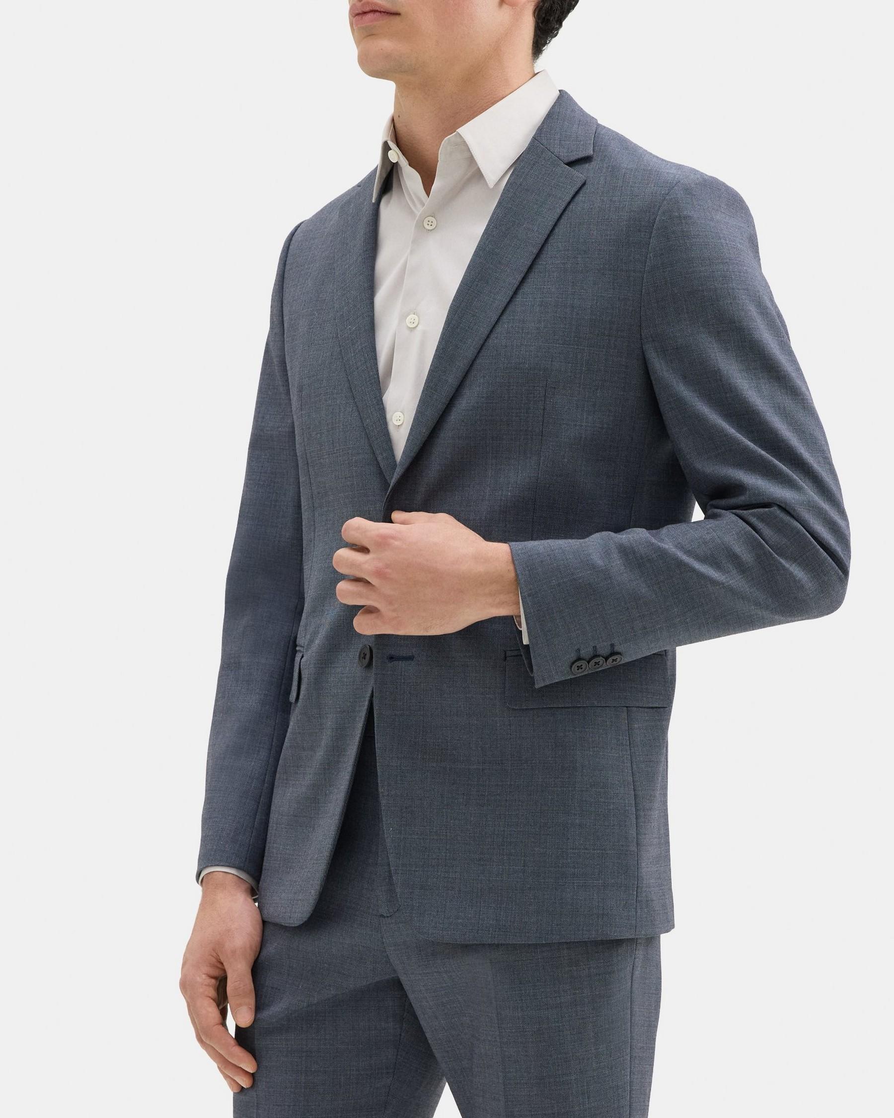Unstructured Blazer in Wool-Blend Mélange Product Image