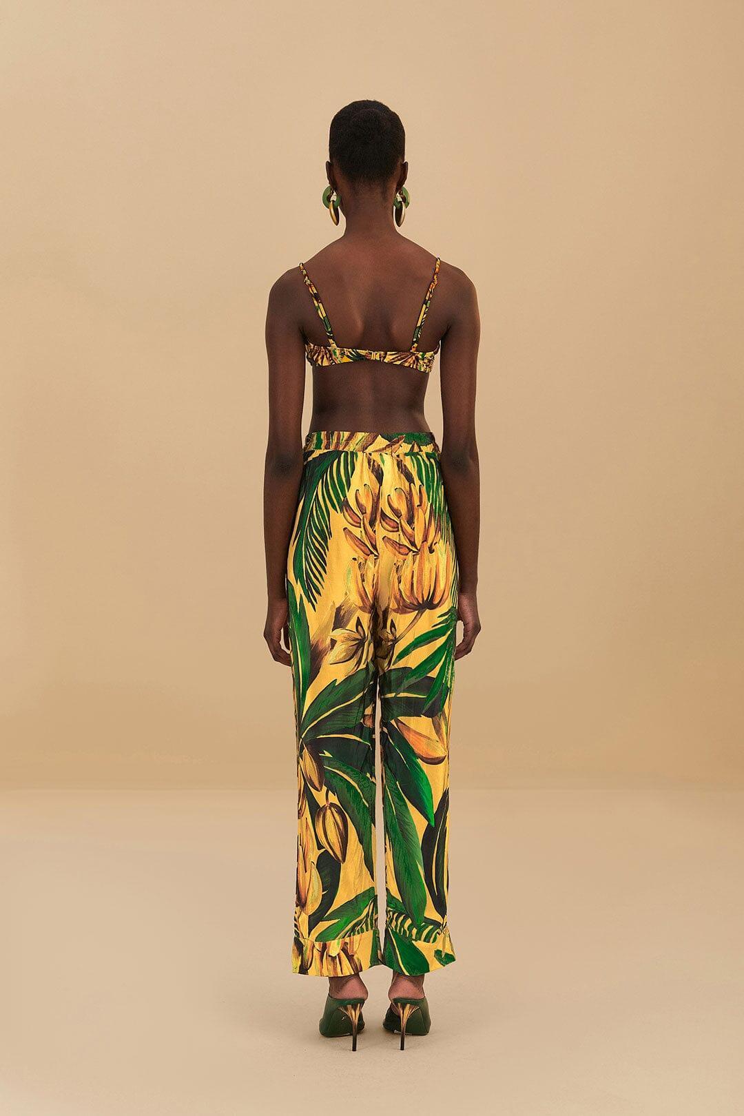 Yellow Bananart Pajama Pants, BANANART YELLOW / L Product Image