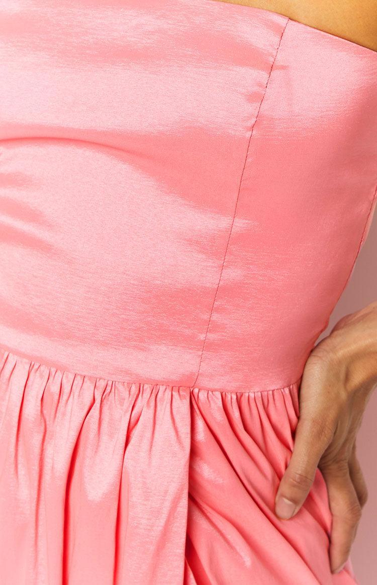 Sunnie Pink Strapless Maxi Dress Product Image