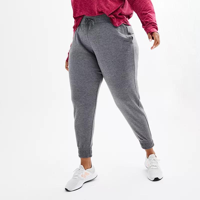 Plus Size Tek Gear® French Terry Jogger Pants, Women's, Size: 1XL, Mineral Black Product Image
