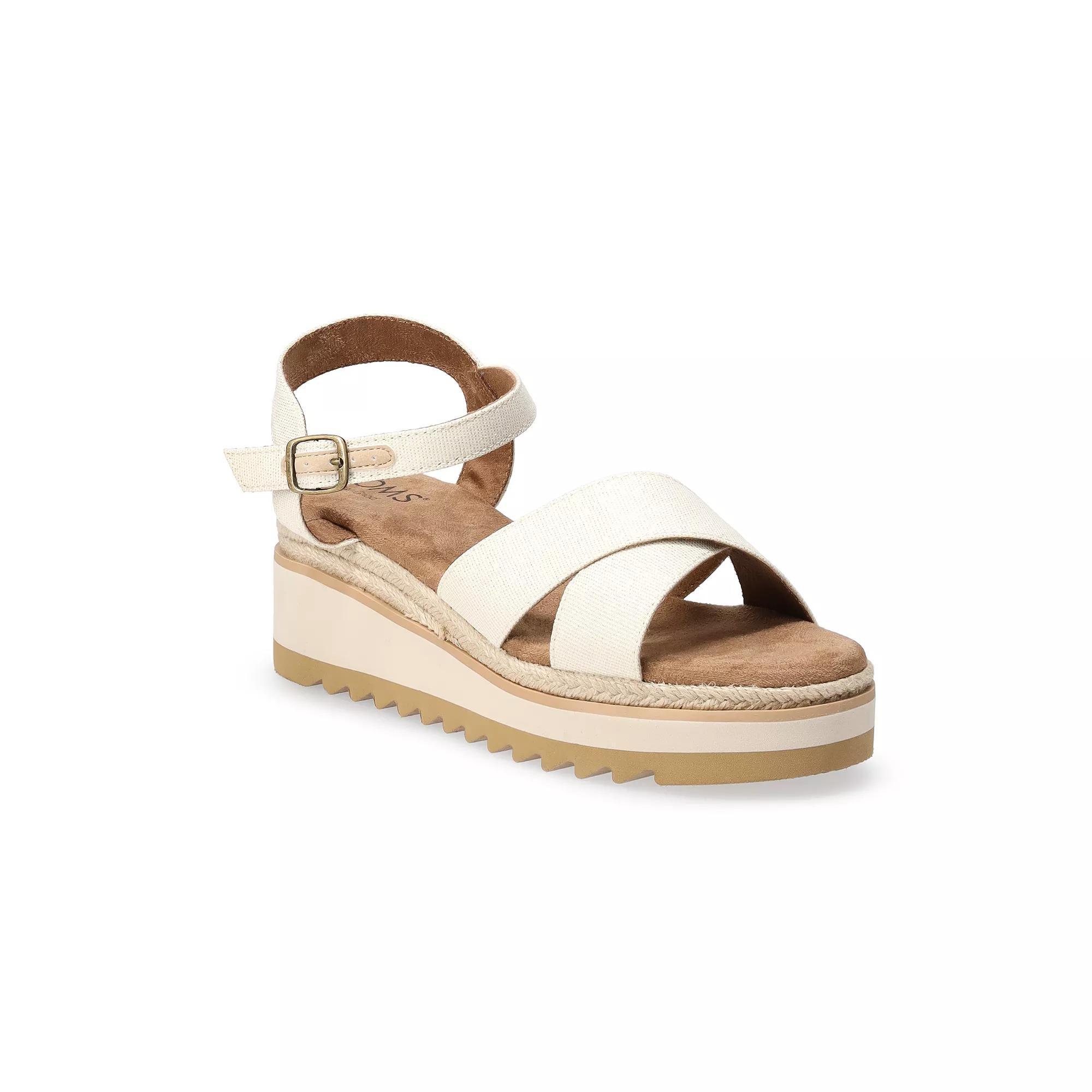 TOMS Noelani Platform Wedge Women's Sandals, Size: 9.5, Gold Product Image
