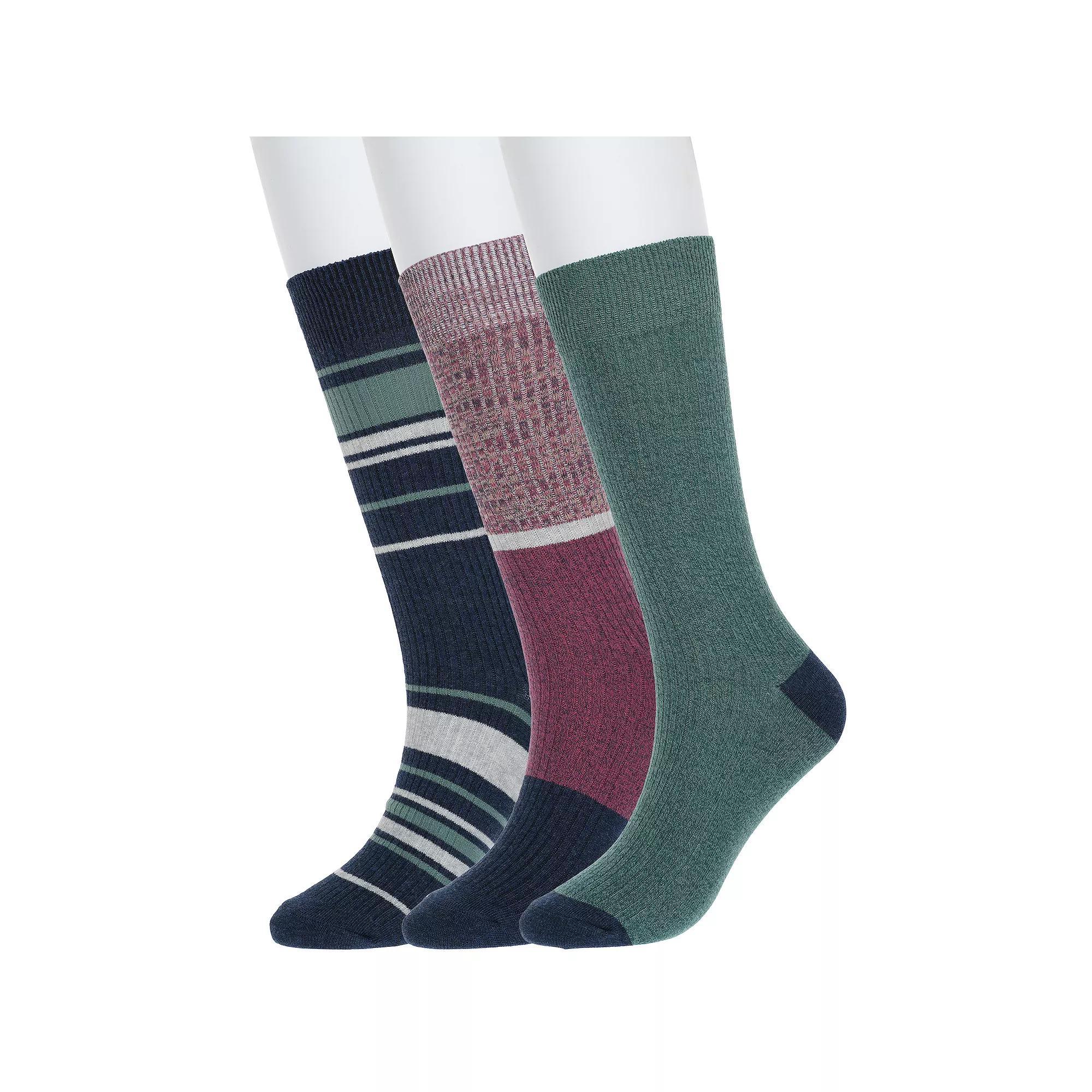 Men's Sonoma Goods For Life® 3-pack Patterned Dress Socks, Blue Stripe Product Image