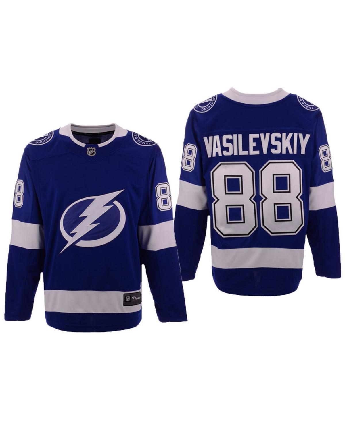 Men's Fanatics Branded Andrei Vasilevskiy Blue Tampa Bay Lightning Home Premier Breakaway Player Jersey, Size: XS, Lgh Blue Product Image