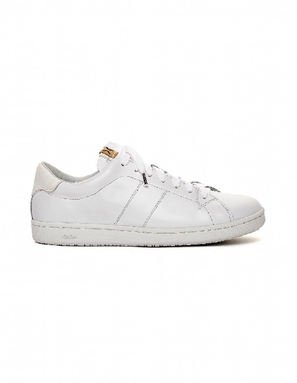 VISVIM Foley Folk Leather Sneakers In White Product Image