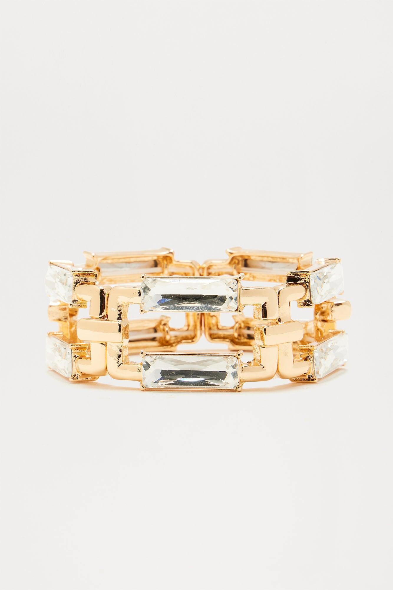 Nellie Bracelet - Gold/Clear Product Image