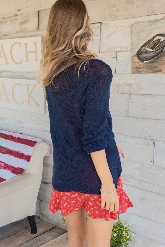 Dream V Neck Cotton Sweater Product Image