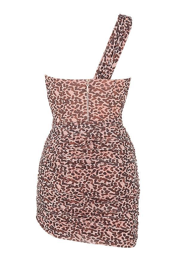 Clementine Animal Print Cut Out Mini Dress Product Image