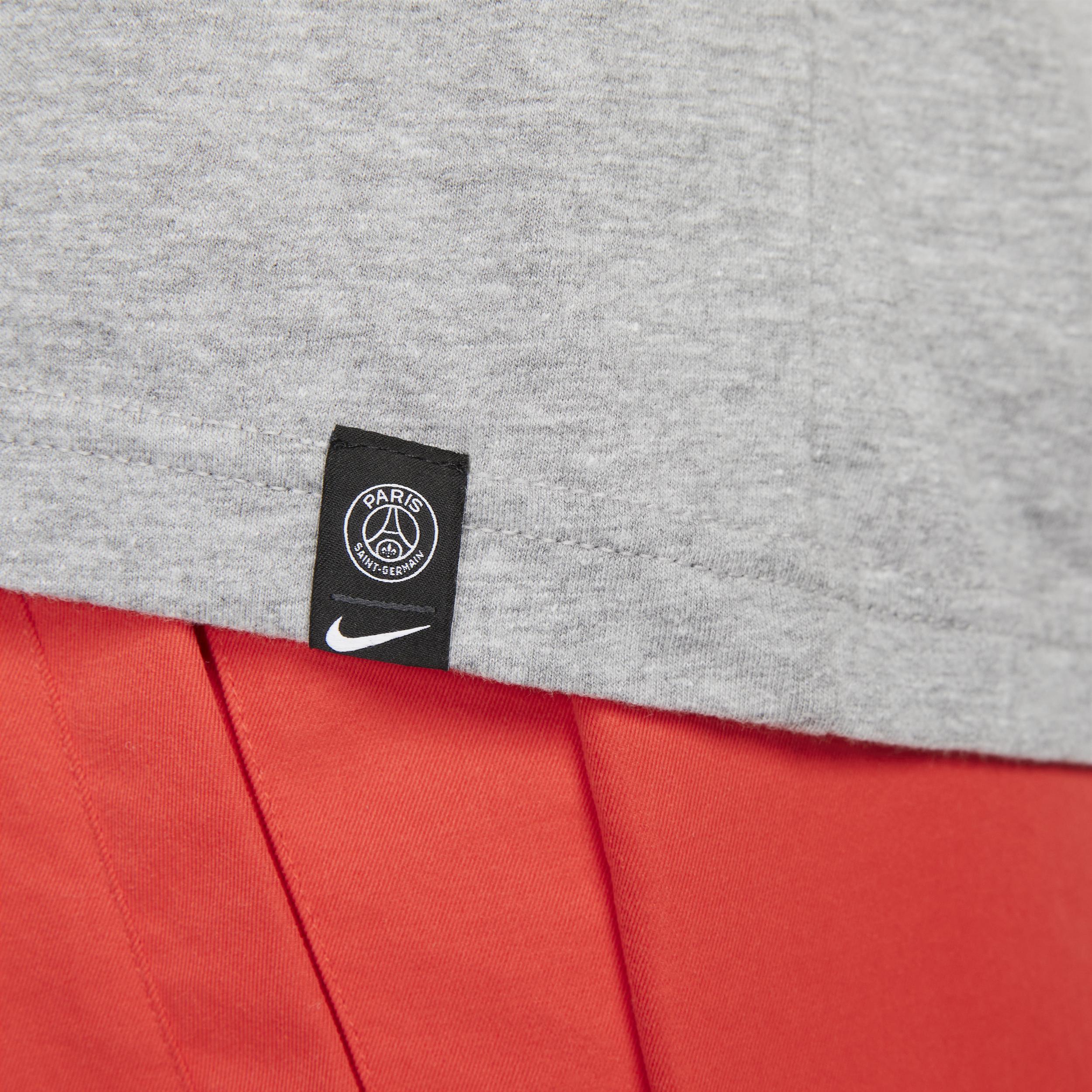 Women's Paris Saint-Germain Nike Heather Gray Swoosh T-Shirt, Size: Medium, Psg Grey Product Image