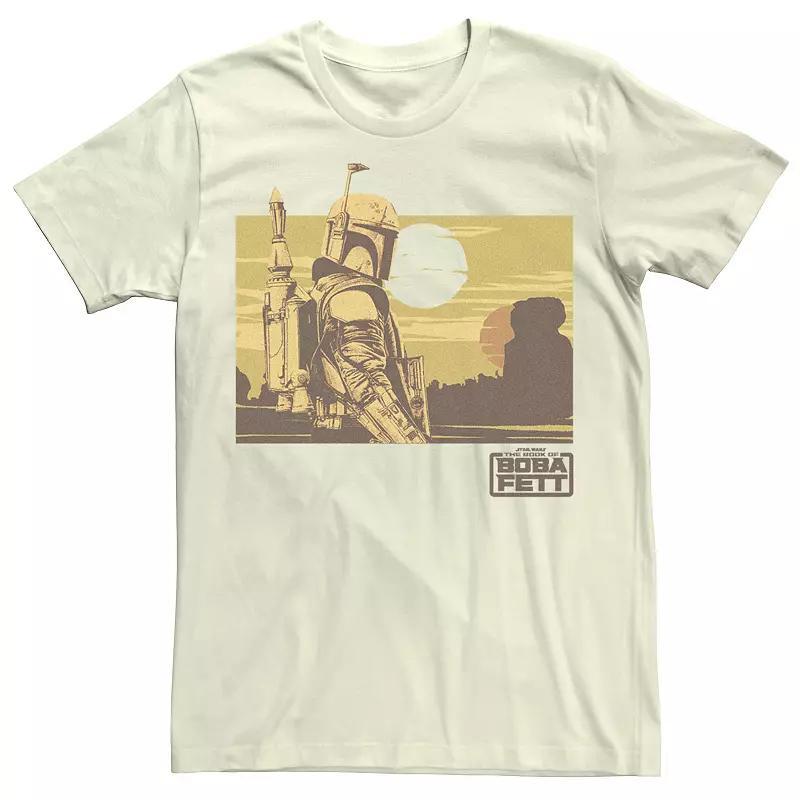 Men's Star Wars Boba Fett Boxed Landscape Tee, Size: XXL, White Product Image