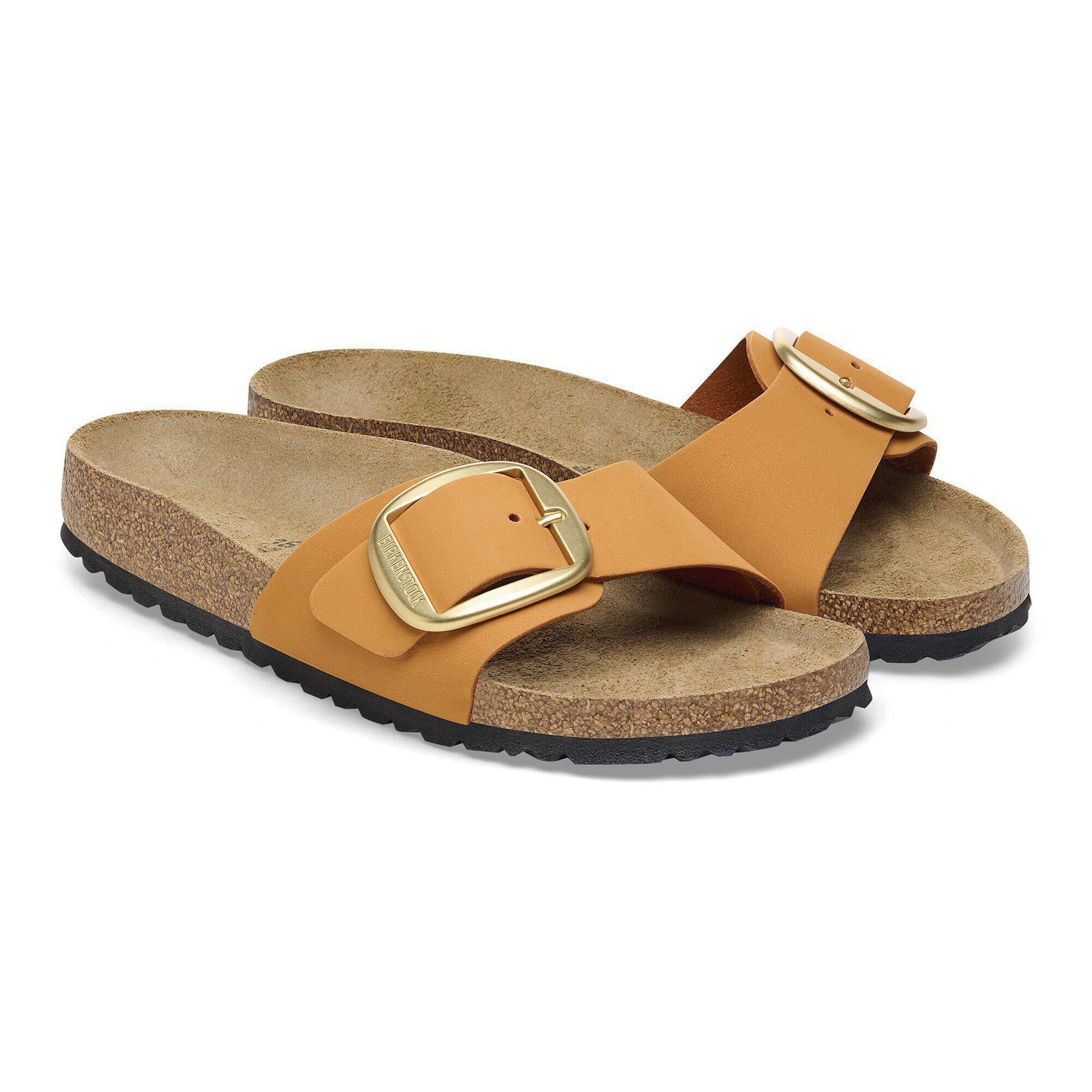 Madrid Big Buckle Nubuck Leather Ecru Product Image