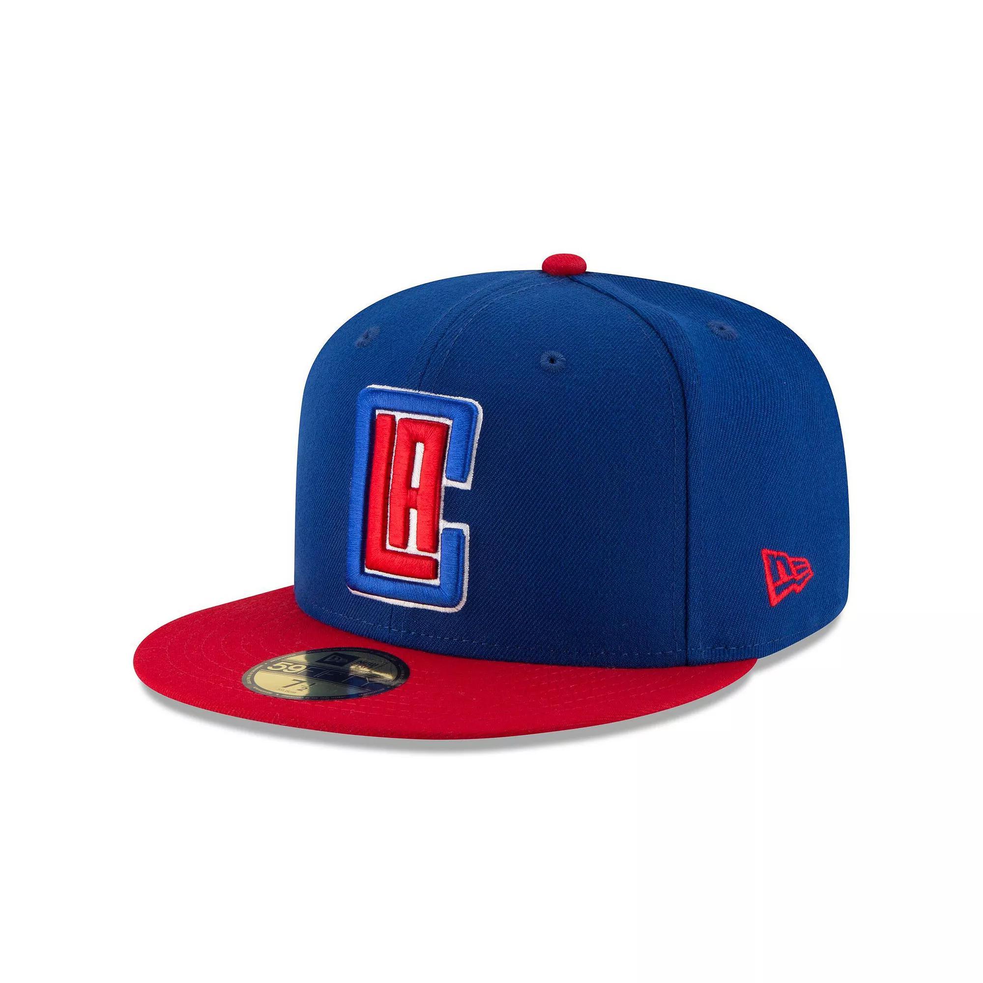 Men's New Era Royal/Red LA Clippers Official Team Color 2Tone 59FIFTY Fitted Hat, Size: 7, Blue Product Image