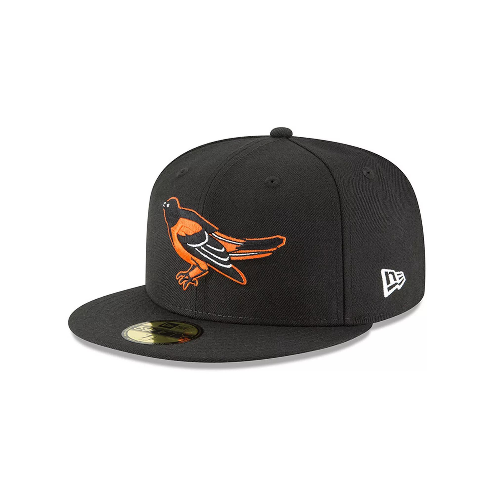 Men's New Era Black Baltimore Orioles Cooperstown Collection Wool 59FIFTY Fitted Hat, Size: 7 3/8 Product Image