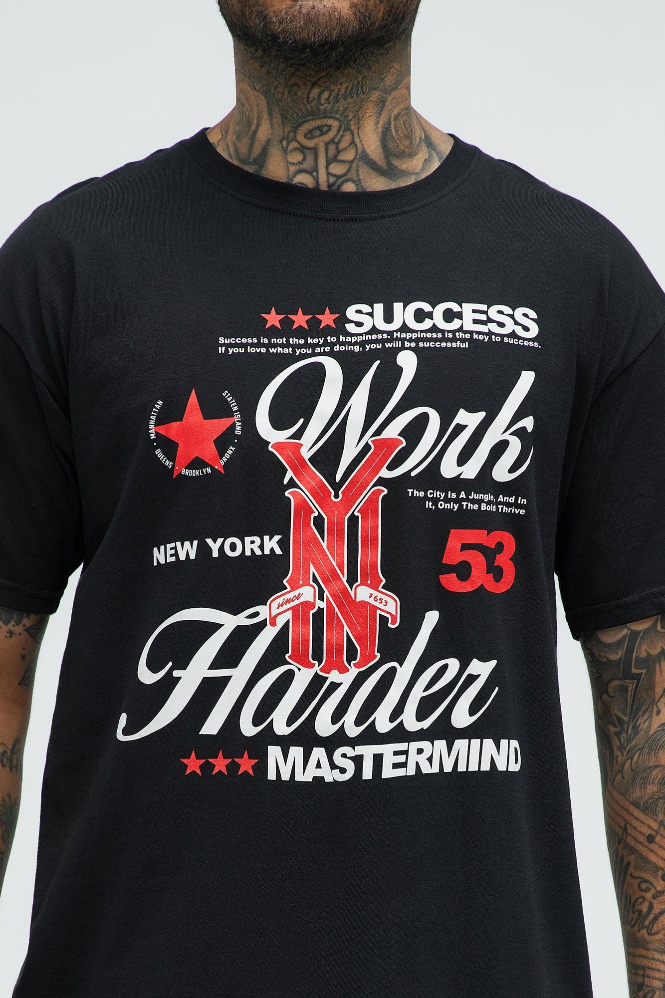 Success Work Harder Short Sleeve Tee - Black Product Image