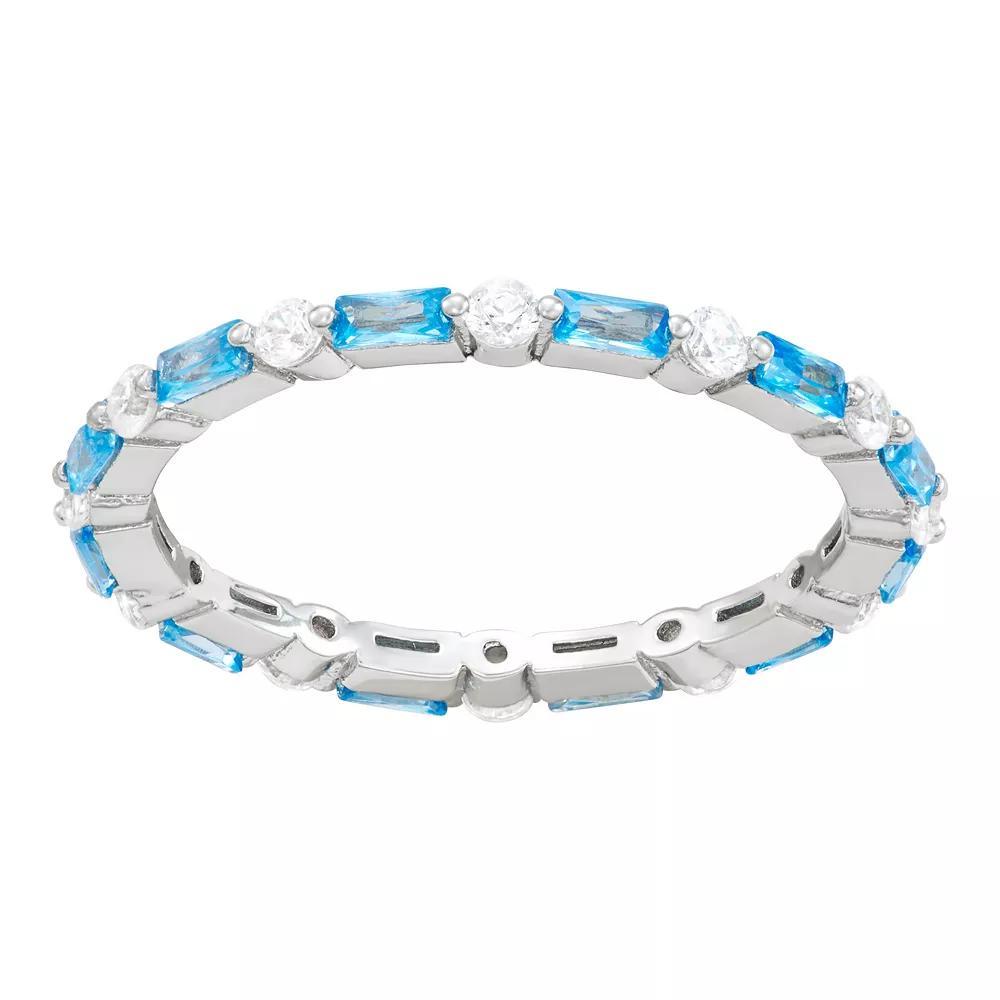 Contessa Di Capri Birthstone Eternity Ring, Women's, Size: 9, Sterling September Product Image