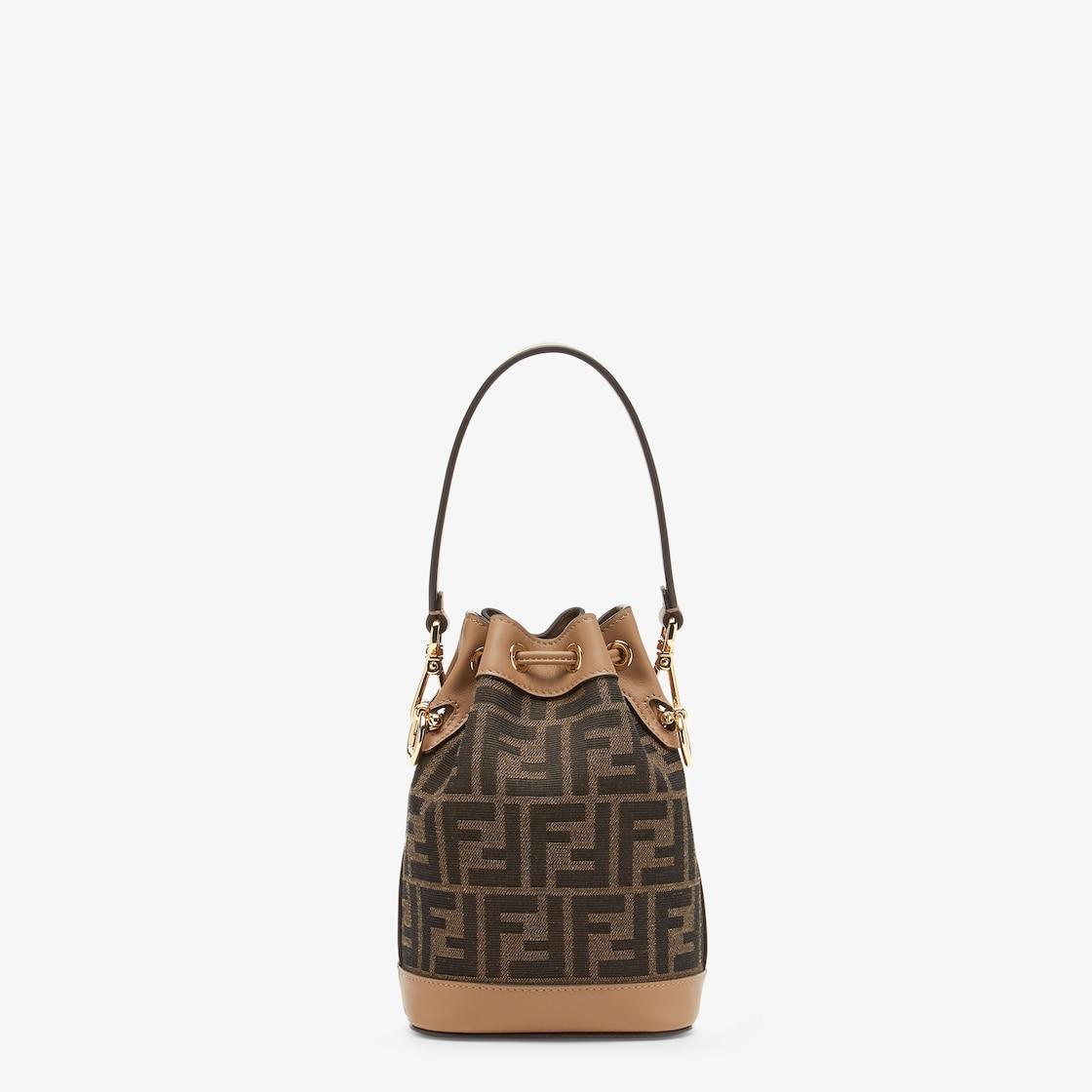 Mon TresorBrown FF fabric mini-bag Product Image
