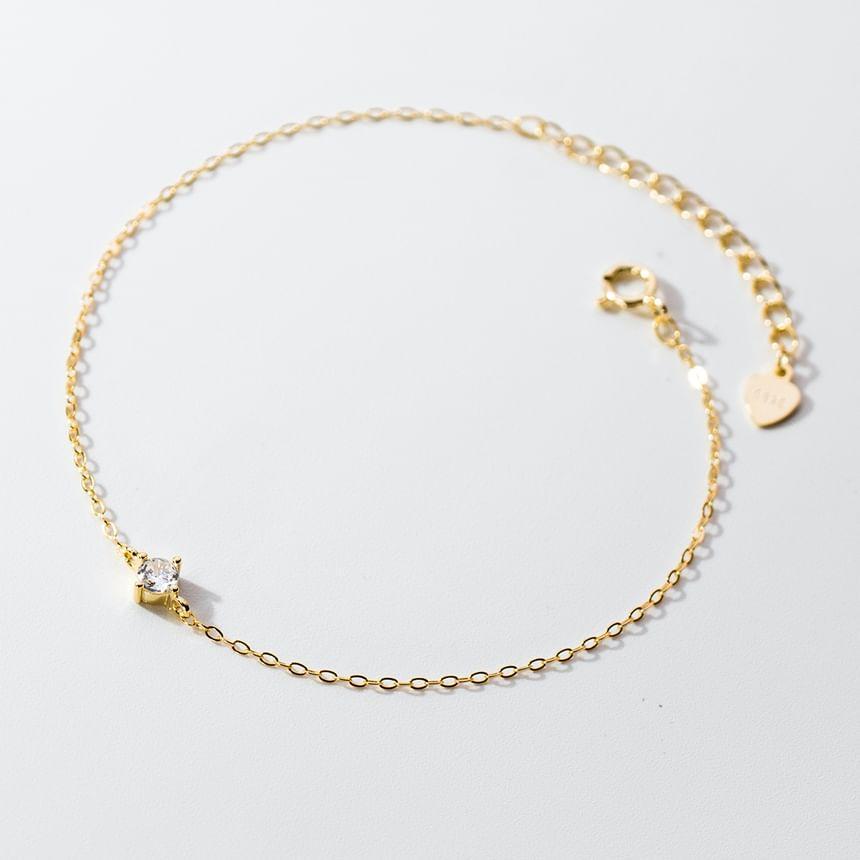 925 Sterling Silver Rhinestone Bracelet Product Image