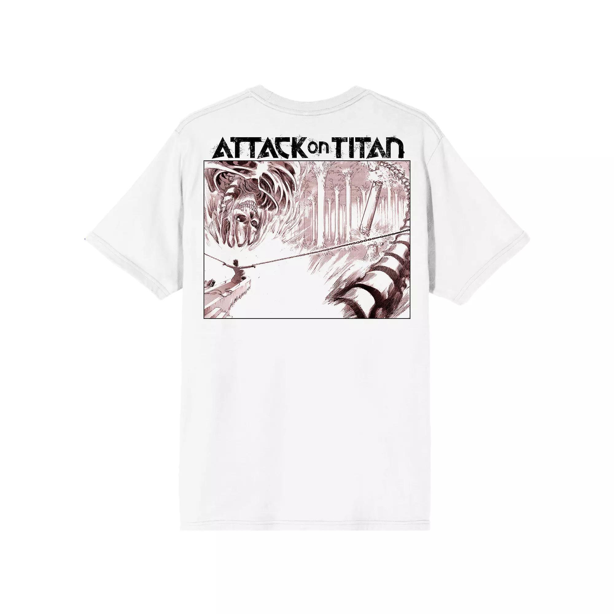 Men's Attack On Titan Graphic Tee, Size: XL, White Product Image