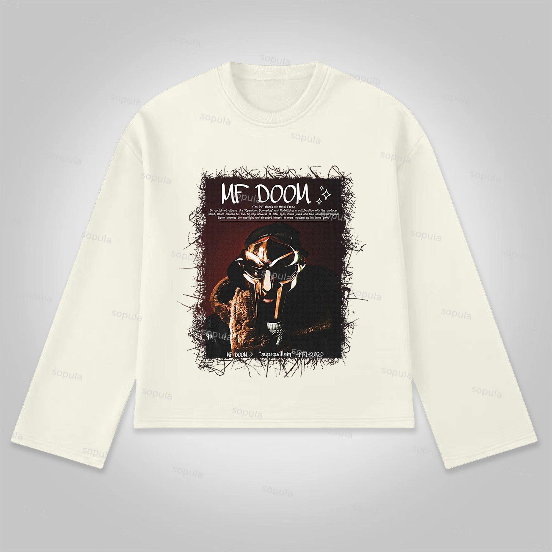 Sopula Vintage The Illest Villain Mf Doom Graphic Print Cotton Long Sleeve T-Shirt Product Image