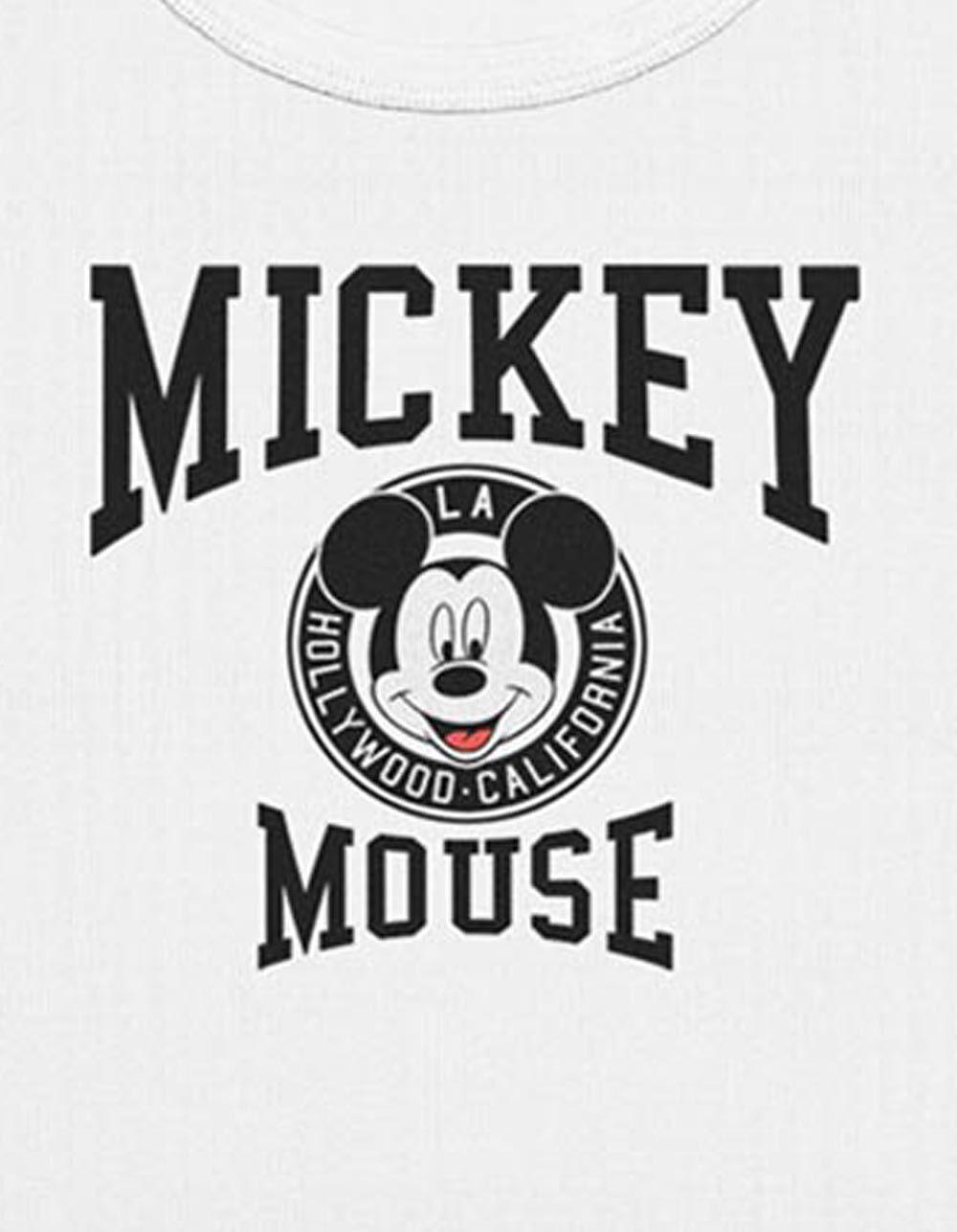 DISNEY Mickey Mouse Hollywood Womens Baby Tee - CREAM Product Image