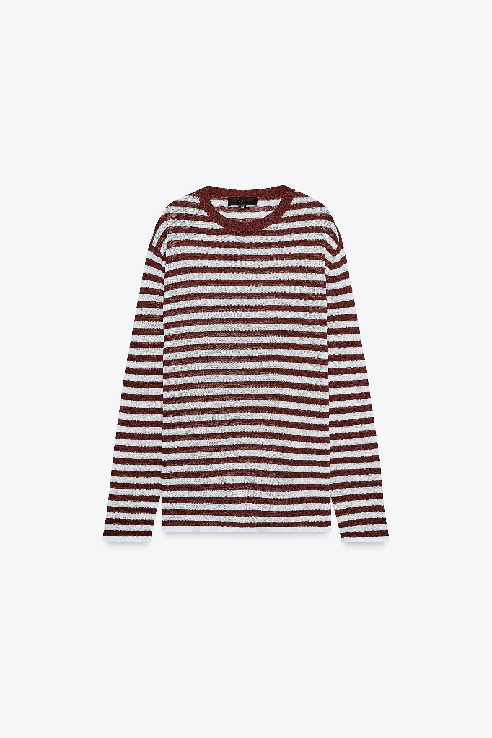 RUSTIC STRIPED KNIT SWEATER Product Image