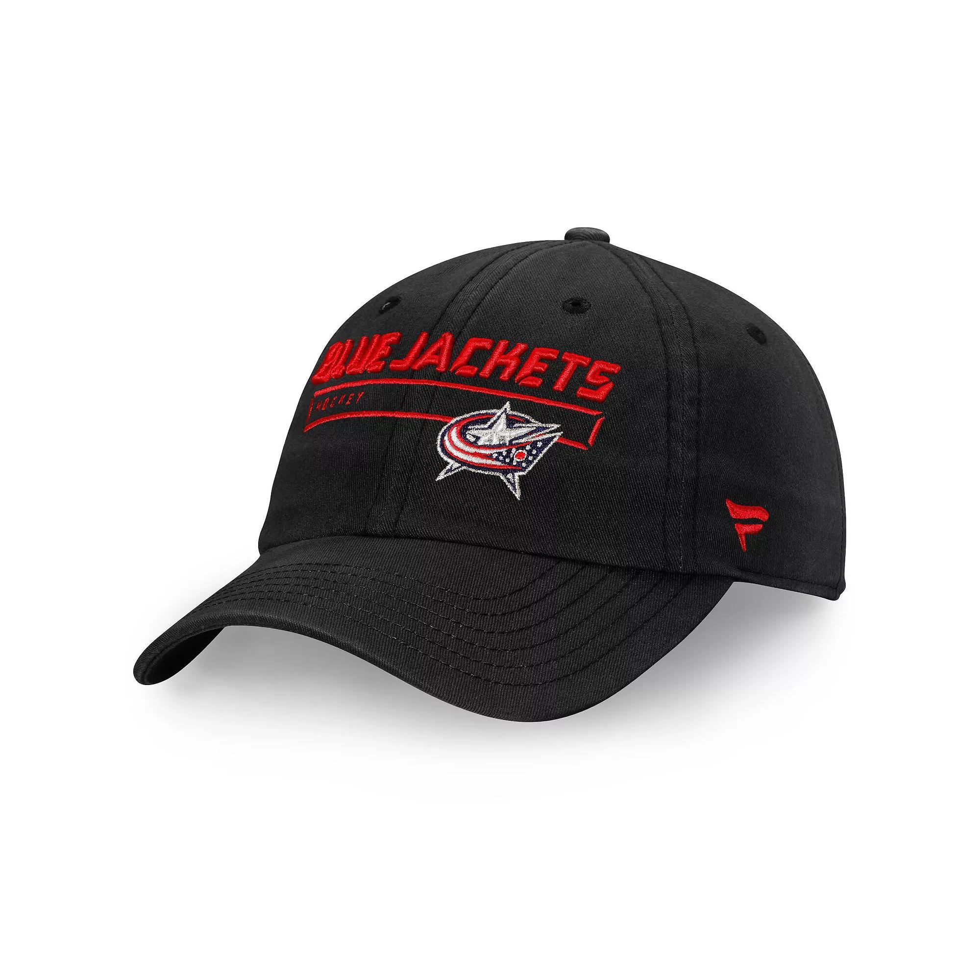 Men's Fanatics  Black Columbus Blue Jackets Authentic Pro Rinkside Fundamental Adjustable Hat Product Image