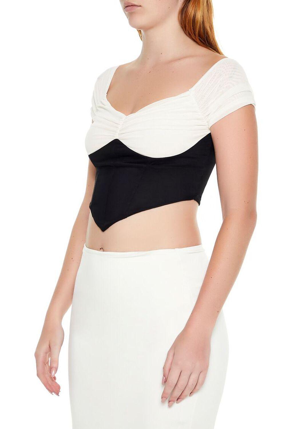 Colorblock Mesh Crop Top | Forever 21 Product Image