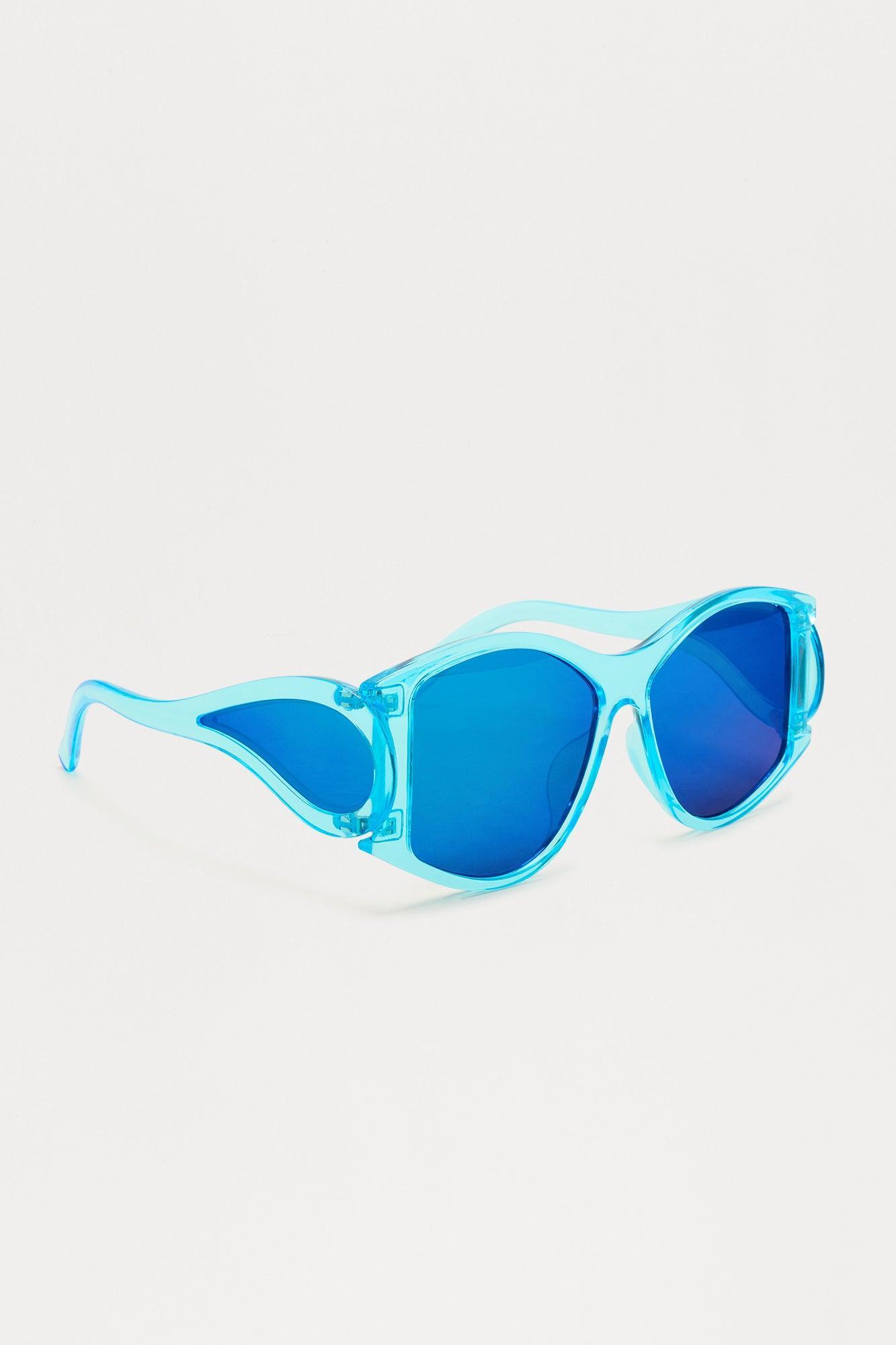 Abstract Sunglasses - Blue Product Image