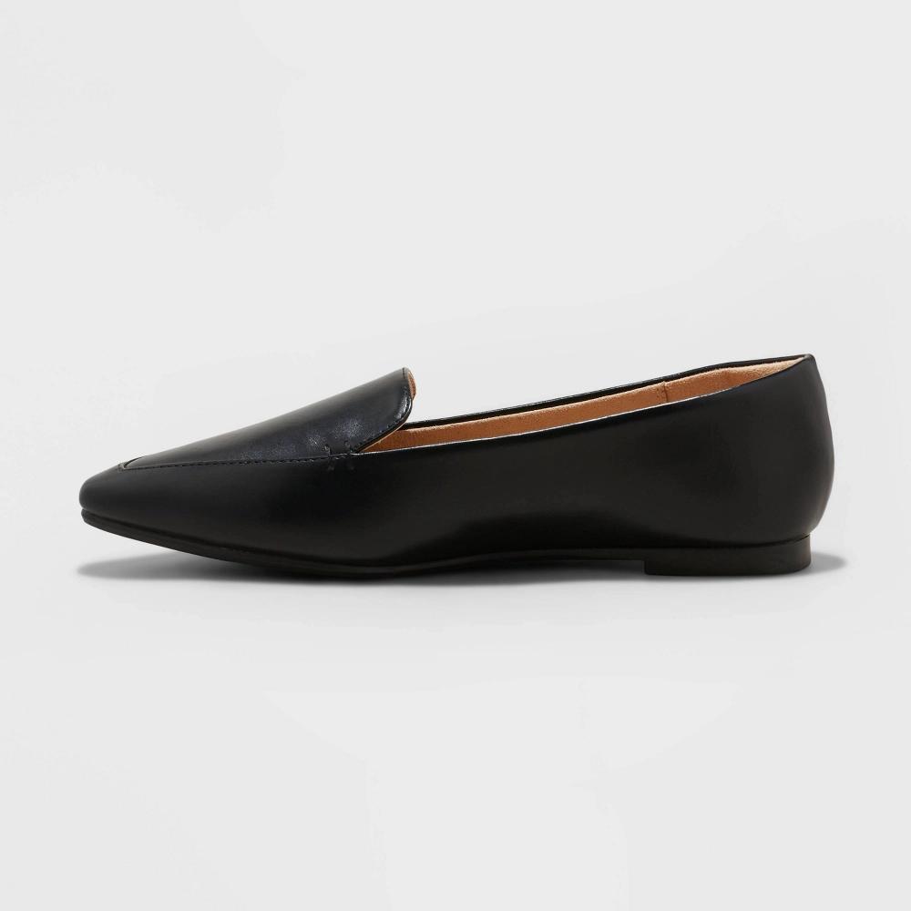 Womens Hayes Loafer Flats with Memory Foam Insole - A New Day Black 6 Product Image