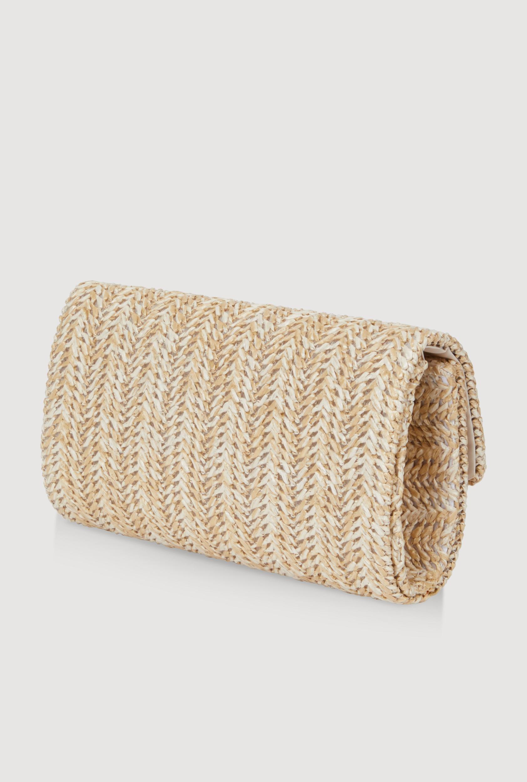 Envelope Straw Clutch Bag Female Product Image